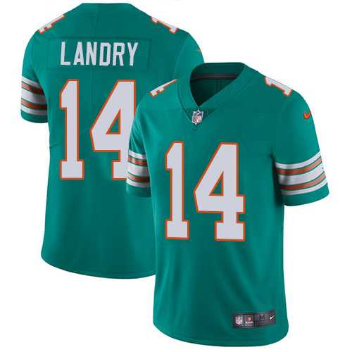Nike Miami Dolphins #14 Jarvis Landry Aqua Green Alternate NFL Vapor Untouchable Limited Jersey,We sell and wholesale Nike Miami Dolphins #14 Jarvis Landry Aqua Green Alternate NFL Vapor Untouchable Limited Jersey on line form chian!
